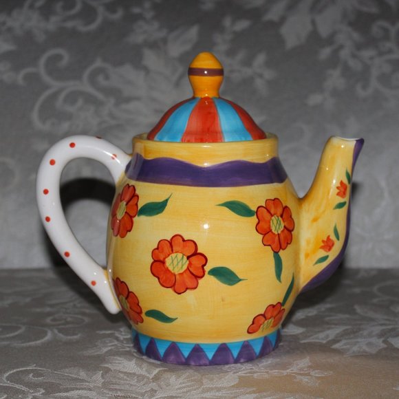 Himark Kitchen Colorful Himark Teapot Vintage Ceramic Tea Pot